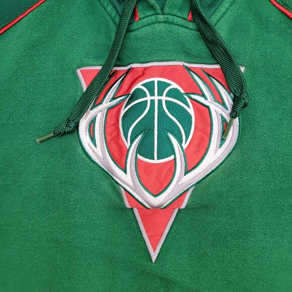 Adidas Milwaukee-Bucks Hoodie Small 21x25 Green - Picture 11 of 16